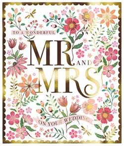 Mr and Mrs Wedding Card