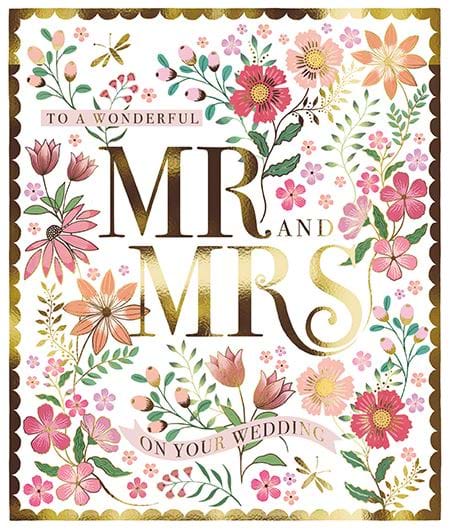 Mr and Mrs Wedding Card
