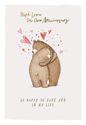 Bear Hug Our Anniversary Card