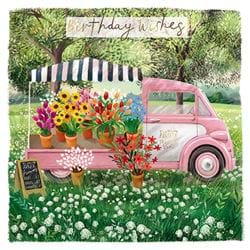 Flower Van Birthday Card