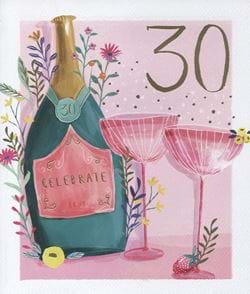 Celebrate Bubbly 30th Birthday Card