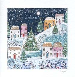 Snowy Town Christmas Card