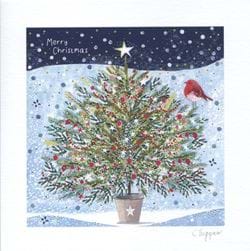 Snow Tree Christmas Card