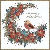 Fancy Robin Christmas Card