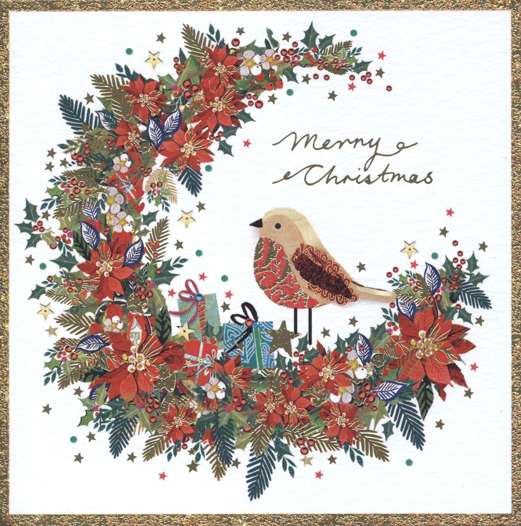 Fancy Robin Christmas Card