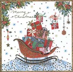 Present Sleigh Christmas Card