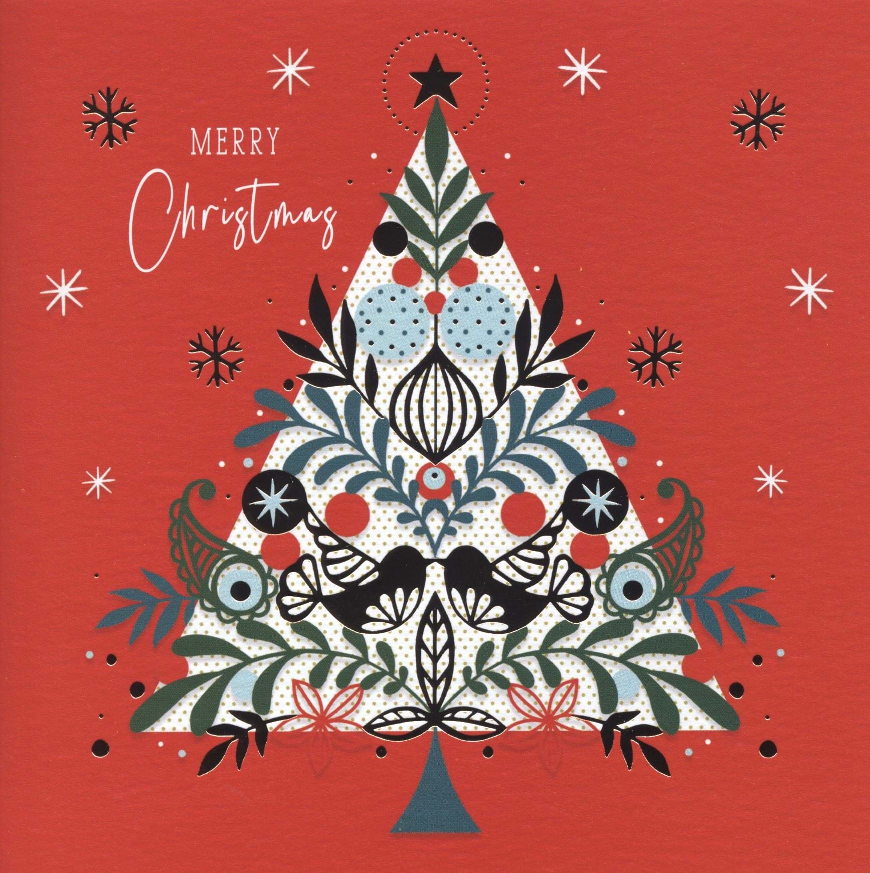 Red Tree Christmas Card