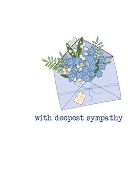 Blue Envelope Sympathy Card