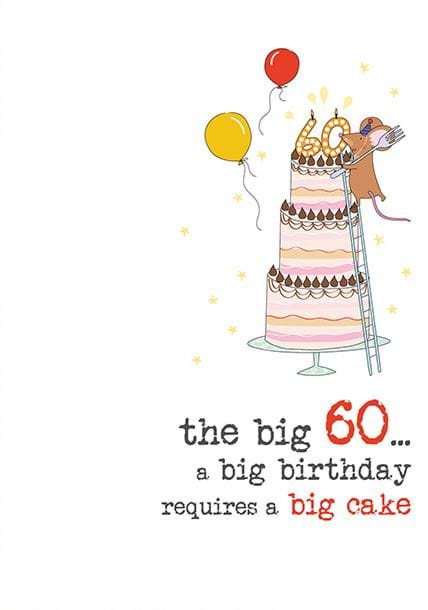Big Cake 60th Birthday Card
