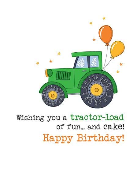 Tractor-load Birthday Card