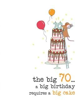 Big Cake 70th Birthday Card