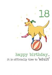Officially Time To Adult 18th Birthday Card