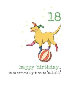 Officially Time To Adult 18th Birthday Card
