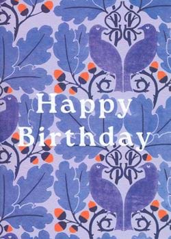 Blue Birds Birthday Card