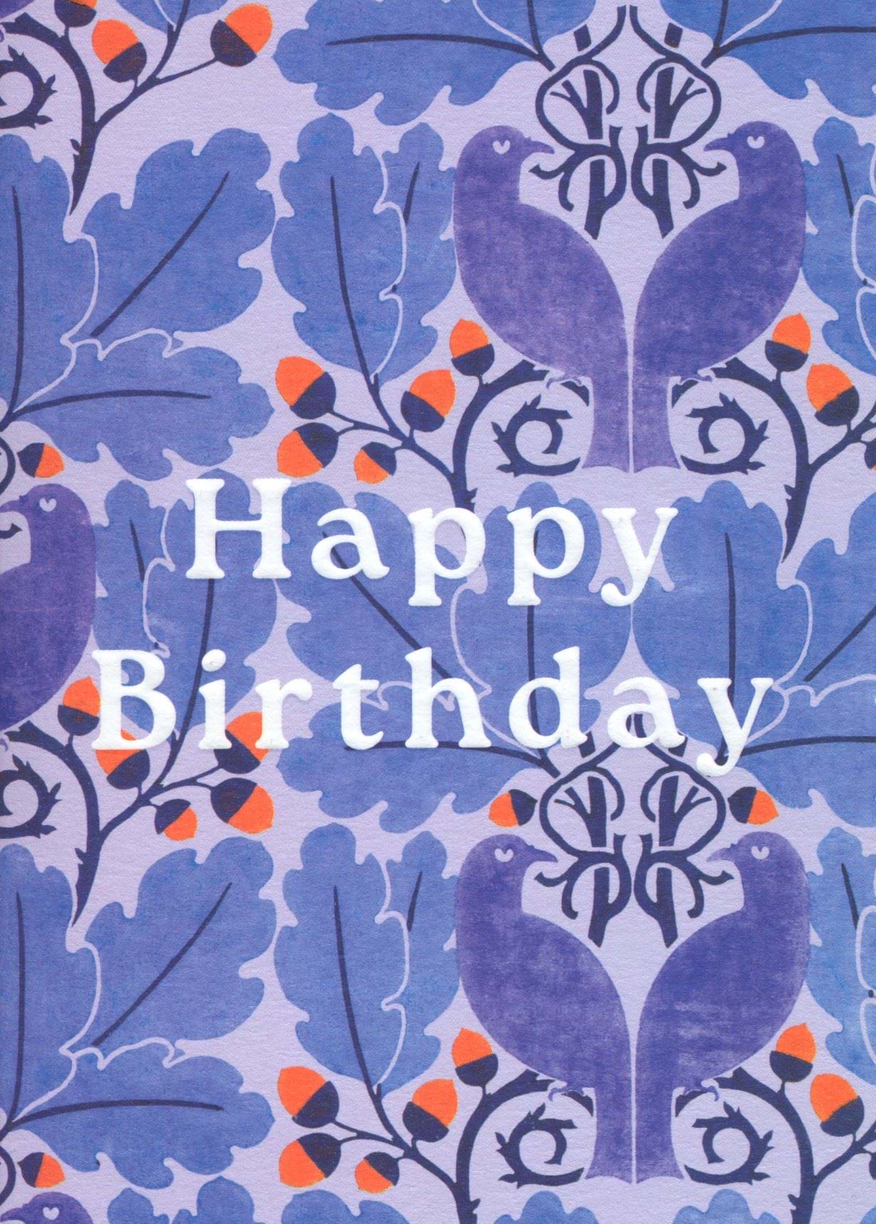Blue Birds Birthday Card