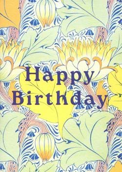 Yellow Flowers Birthday Card