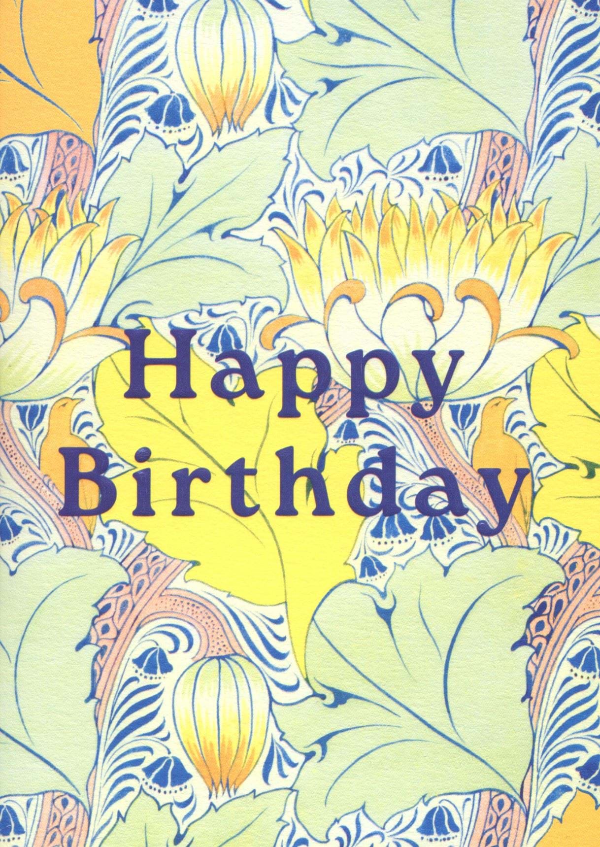 Yellow Flowers Birthday Card