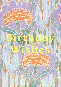 Orange Flowers Birthday Card