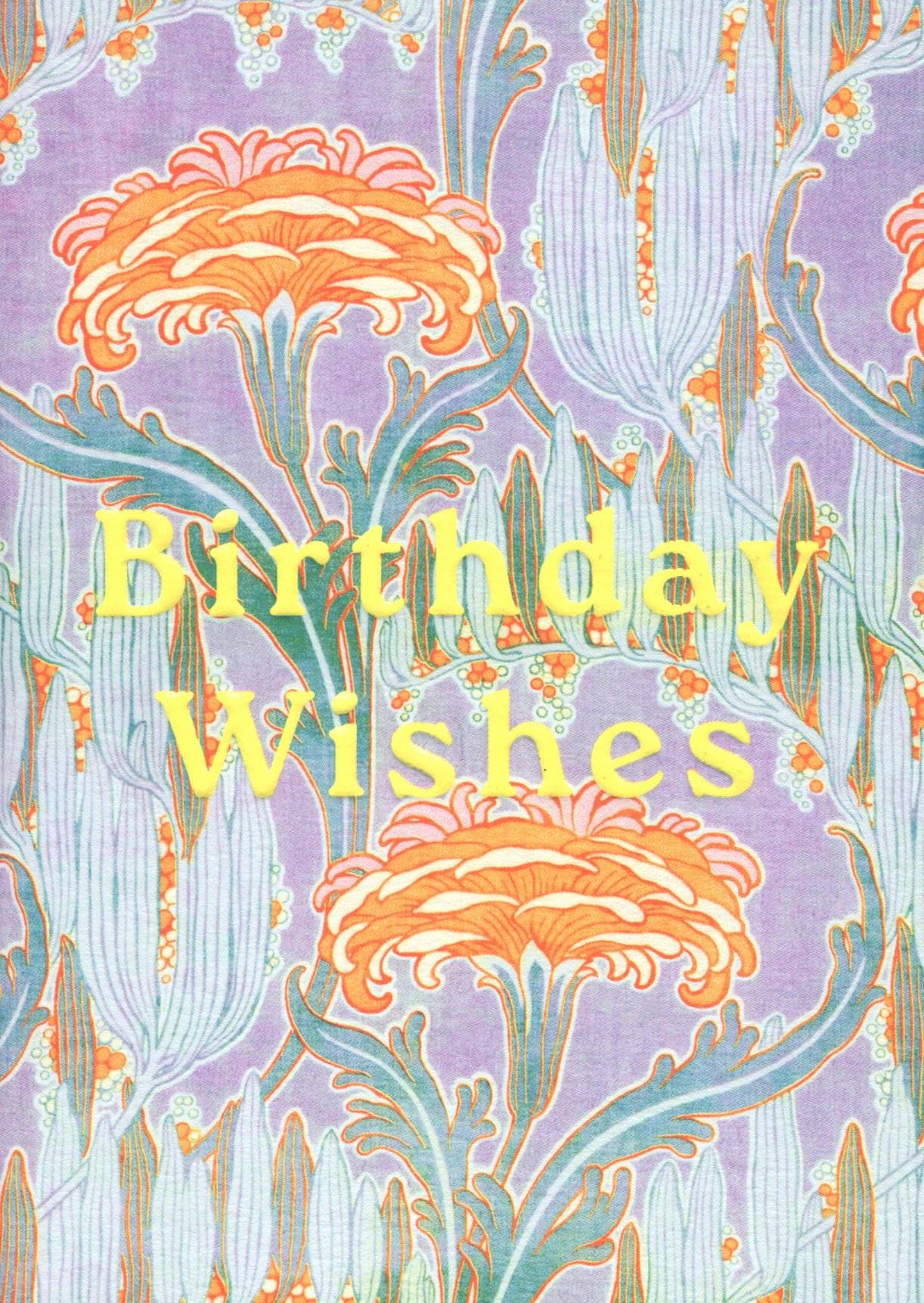 Orange Flowers Birthday Card