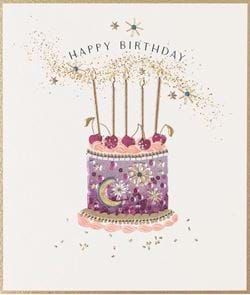 Cherry Cake Birthday Card