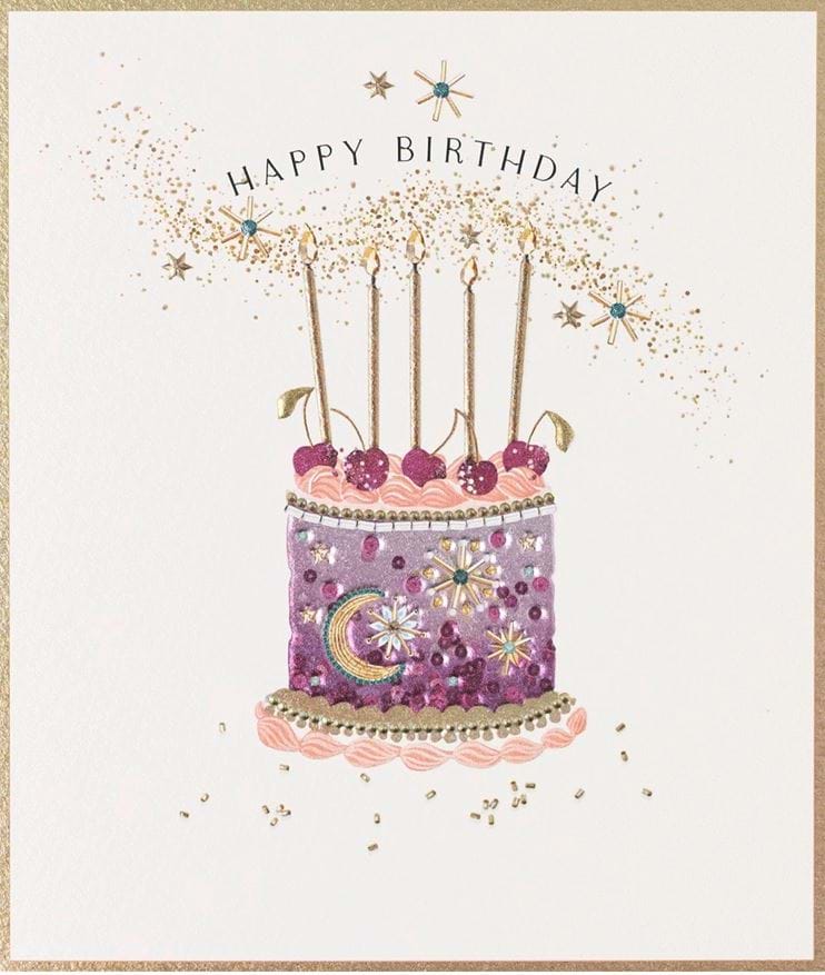 Cherry Cake Birthday Card