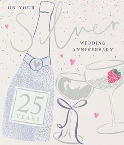 Fizz Silver Anniversary Card