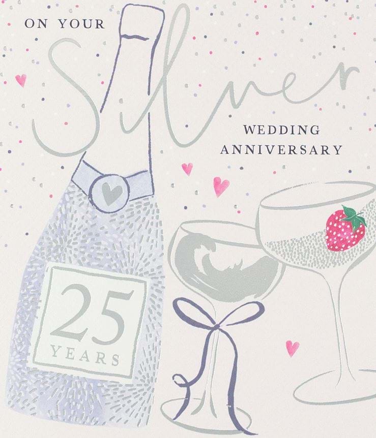 Fizz Silver Anniversary Card