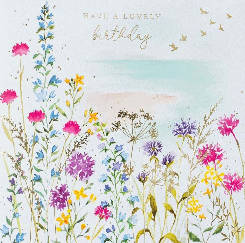 Coastal Flowers Birthday Card