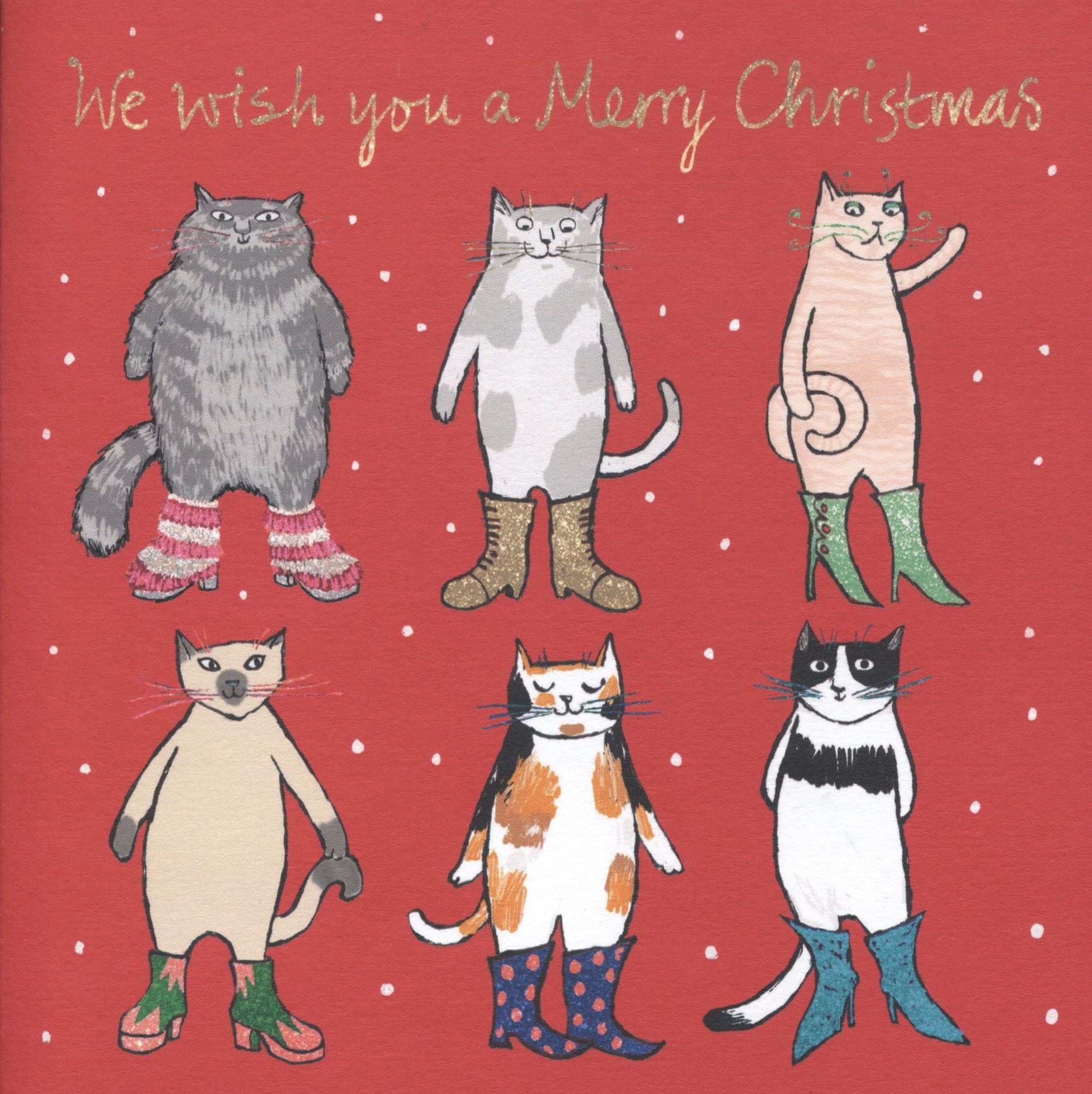 Party Boots Christmas Card
