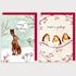 Robins and Hare Christmas Cards - Pack of 8