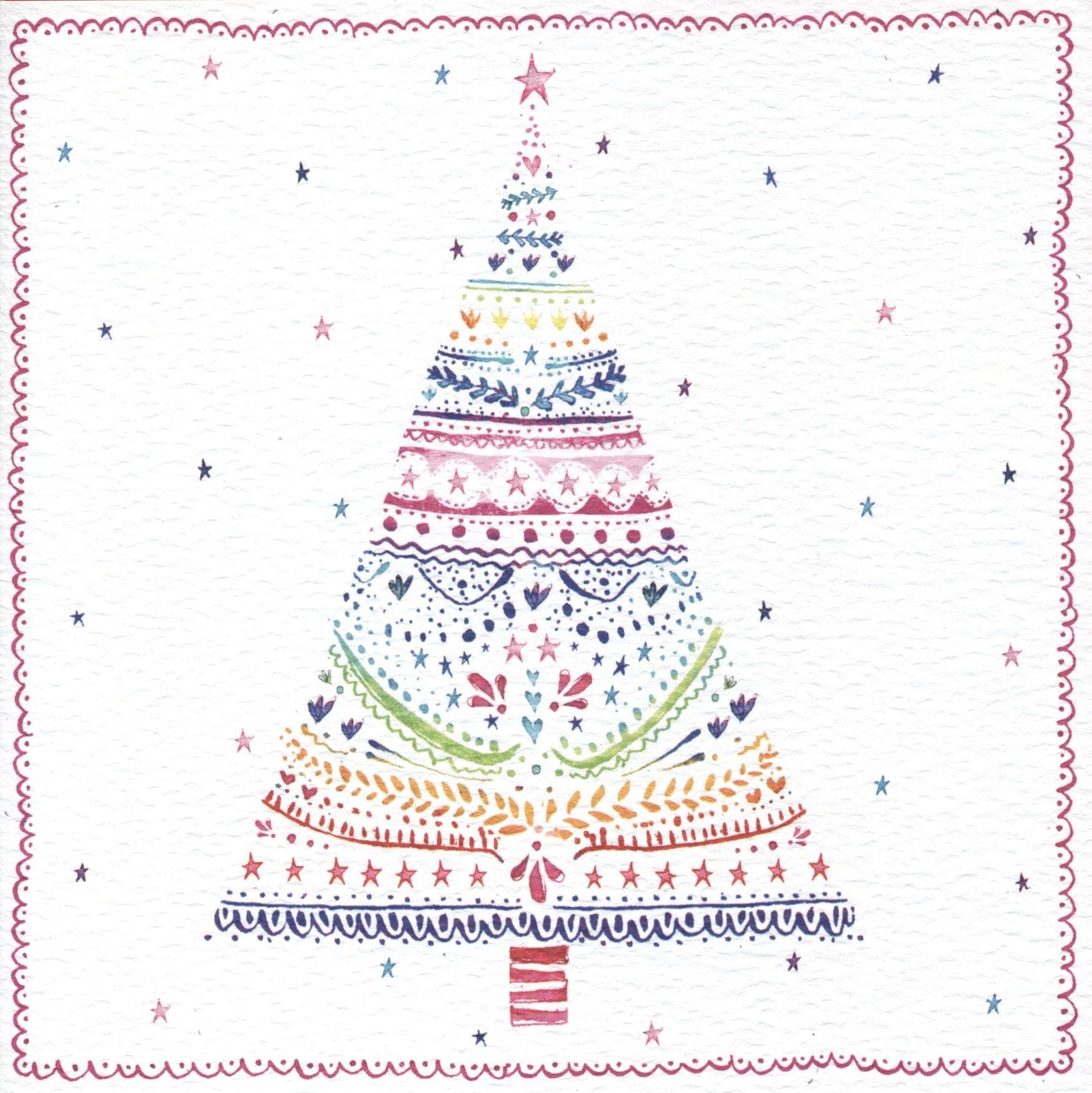 Patterned Tree Christmas Card