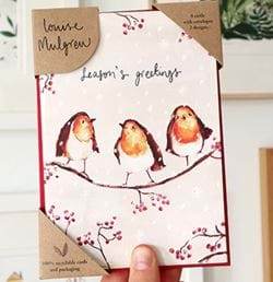 Robins and Hare Christmas Cards - Pack of 8