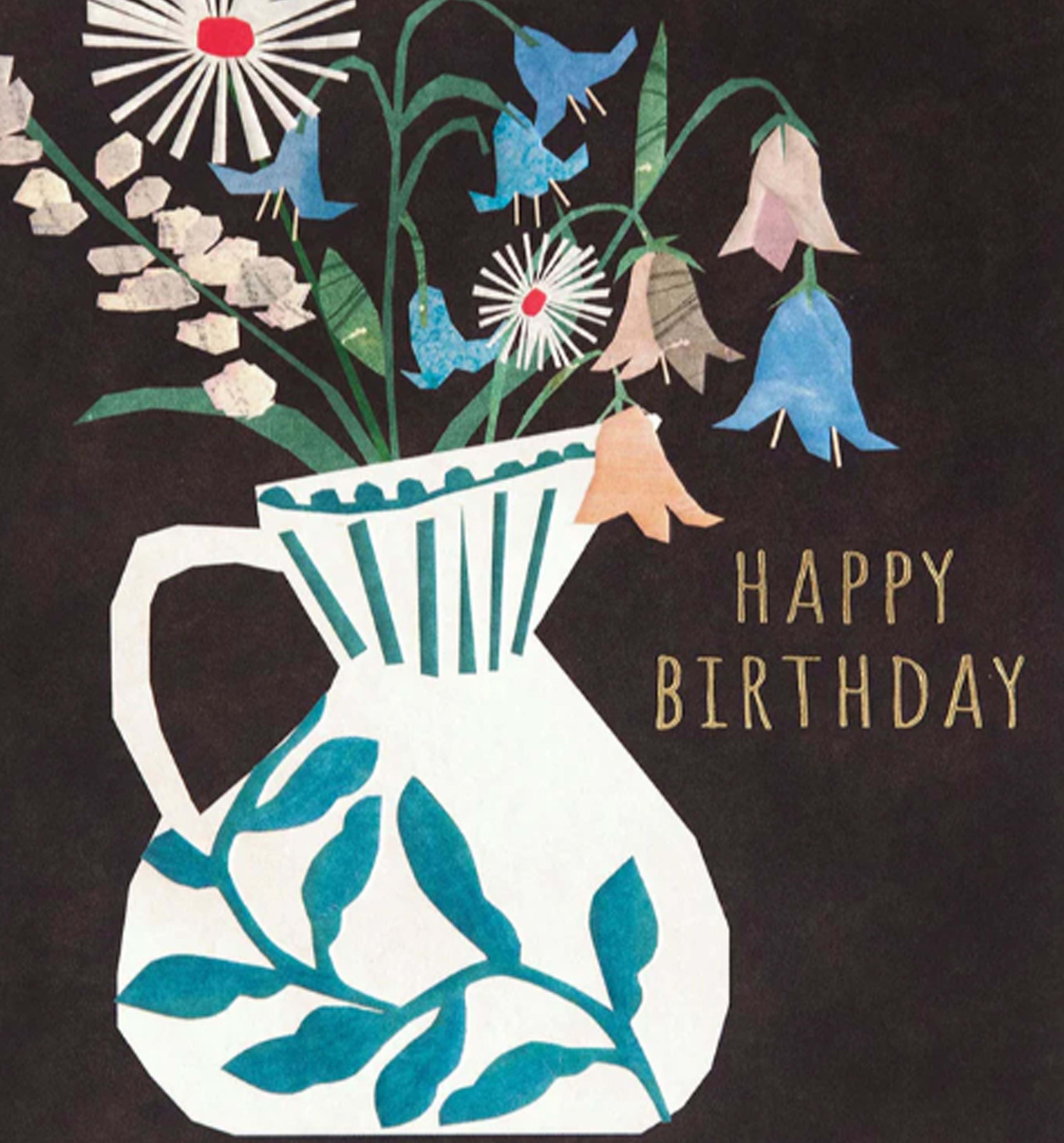 Vase with Flowers Birthday Card