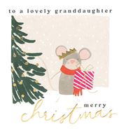 Mouse Granddaughter Christmas Card