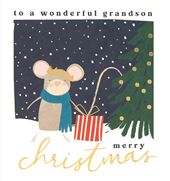 Mouse Grandson Christmas Card