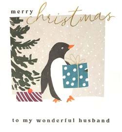 Penguin Husband Christmas Card