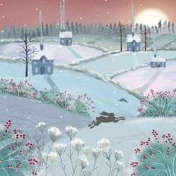 Countryside Hare - Personalised Christmas Card
