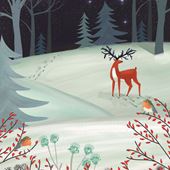 Midnight Deer - Personalised Christmas Card