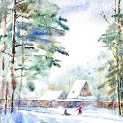 Kids Walk - Personalised Christmas Card