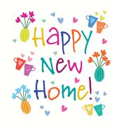 Colourful New Home Card