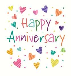Colourful Anniversary Card
