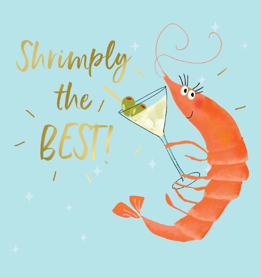 Shrimply The Best Birthday Card