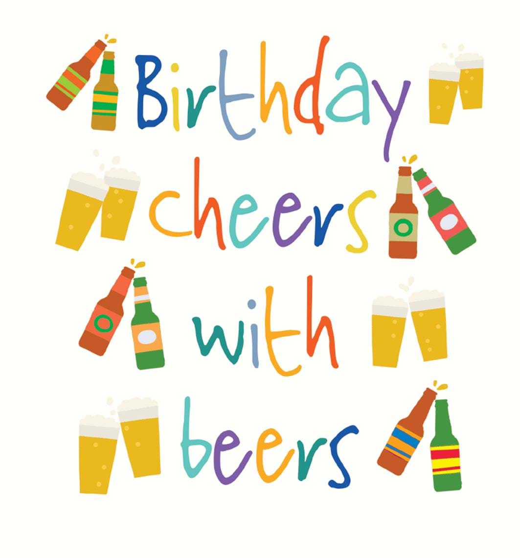 Cheers With Beers Birthday Card