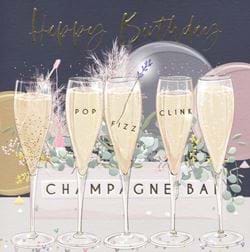 Champagne Bar Birthday Card