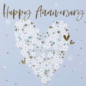 Daisy Heart Anniversary Card