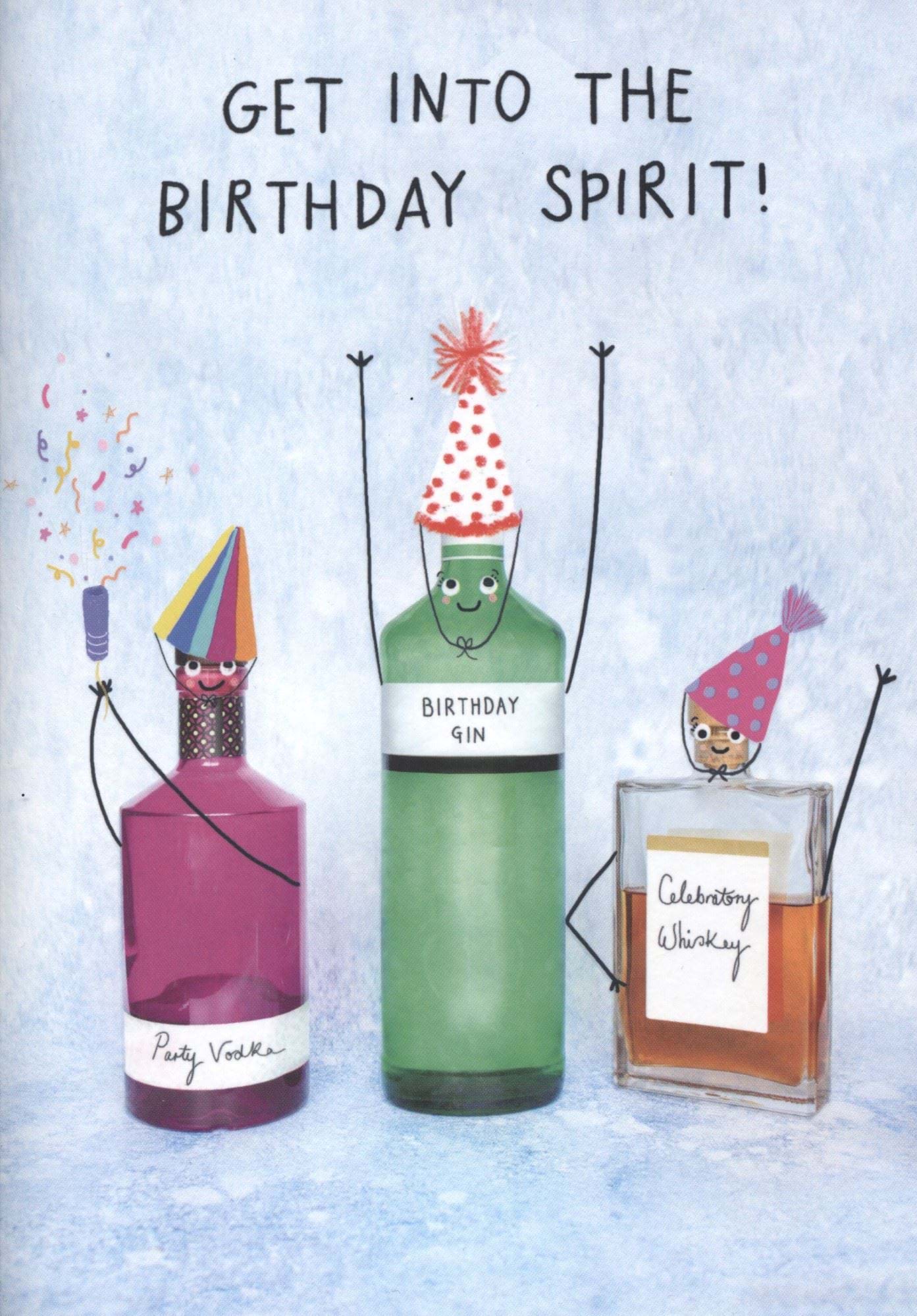 Get Into The Spirit Birthday Card