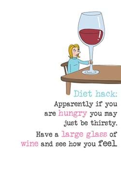 Diet Hack Birthday Card