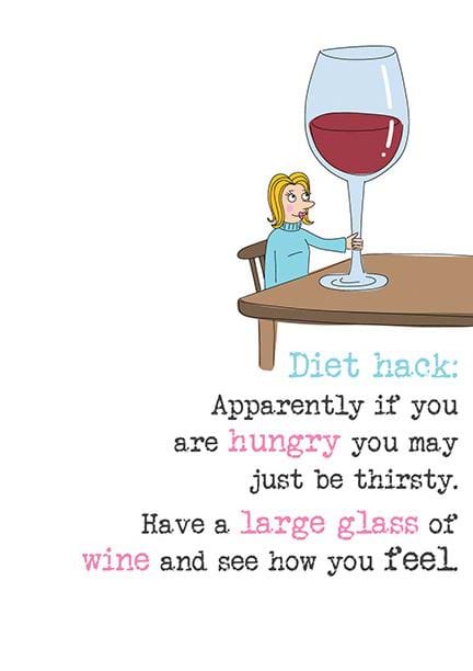 Diet Hack Birthday Card