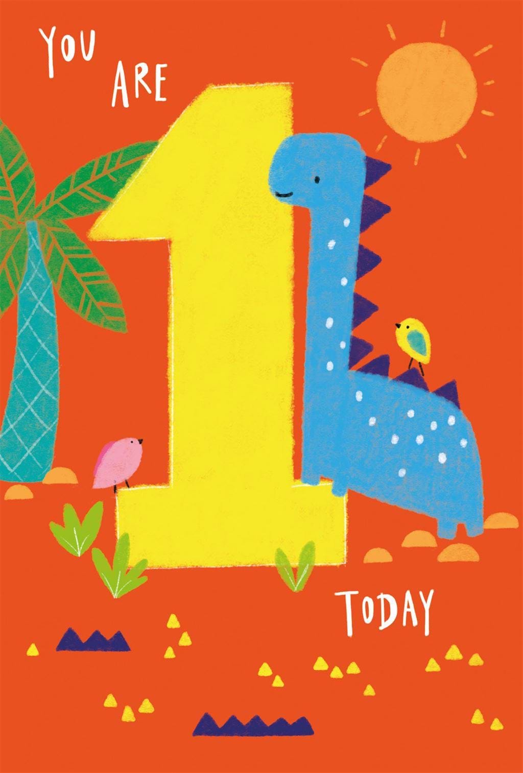 Dino 1st Birthday Card
