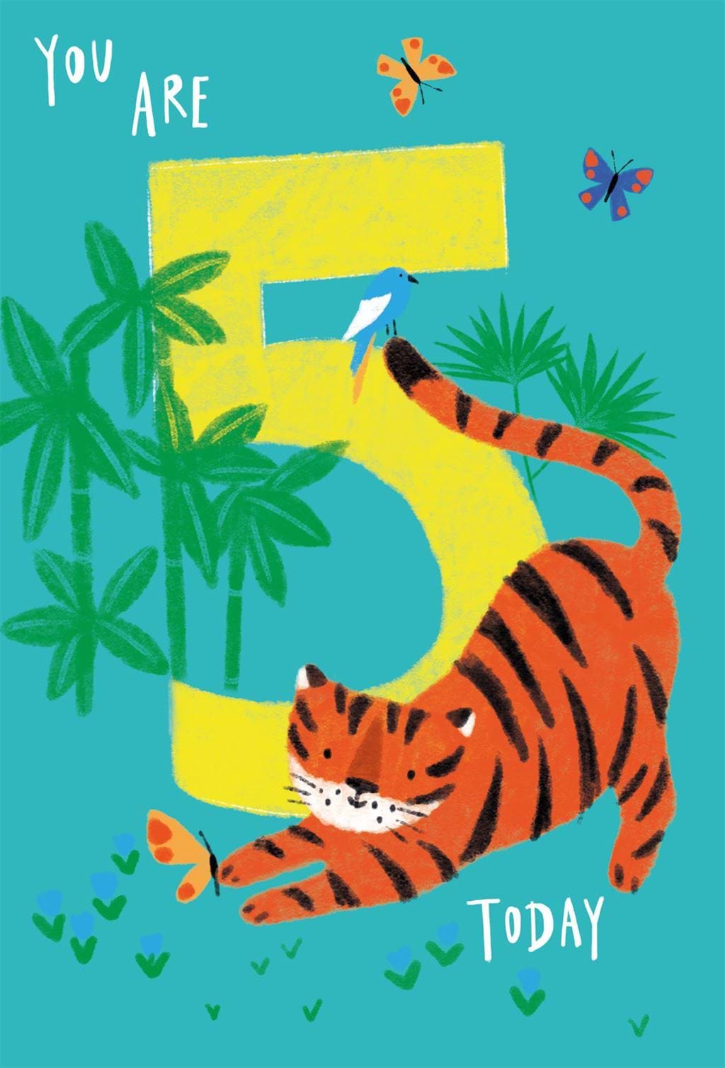 Tiger 5th Birthday Card